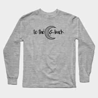 To the Moon and Back Silver Glitter Long Sleeve T-Shirt